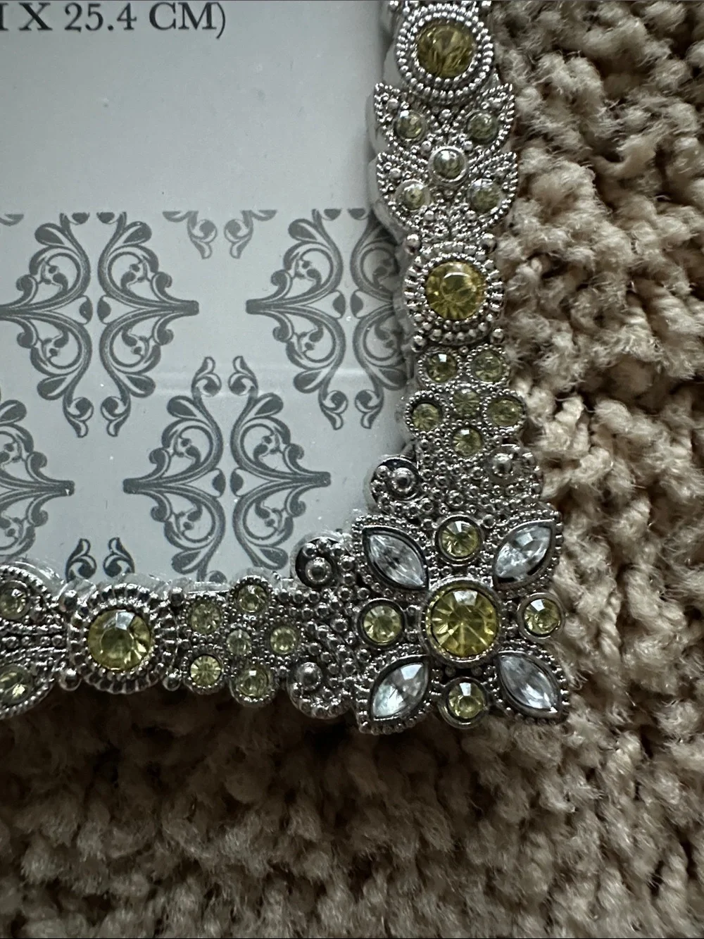 Silver and Gold Jeweled Photo Frame